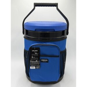 Igloo Heavy Duty Bucket Cooler Blue 20 Quart 26 Can Seat New